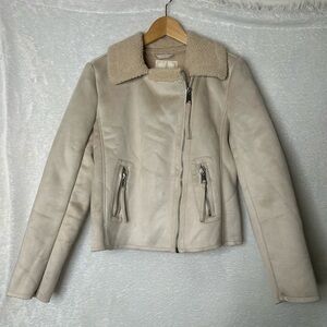 Elegant Women's Tan Teddy Jacket